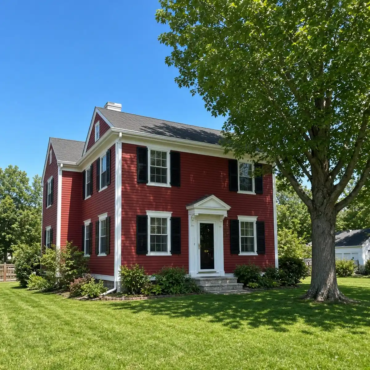 New England home in Plainville, CT with new seamless gutters.